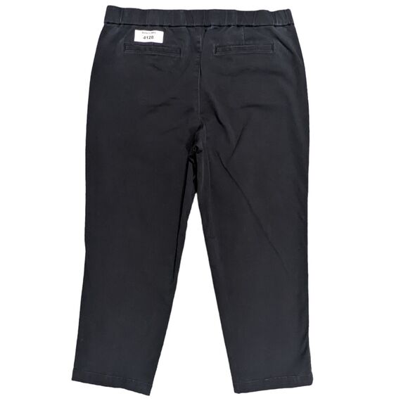 Lands' End Ankle Jeans Women Size 12 Inseam 24.5" Mid-Rise Black Pull On - Picture 3 of 11